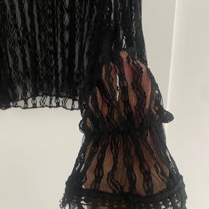 Black lace top